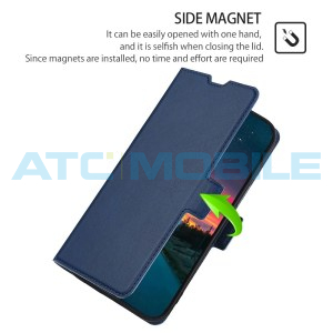 Pouzdro Shield4U Motorola Moto G52 4G (XT2221), Moto G82 5G (XT2225) tenk&eacute;, otev&iacute;rac&iacute; modr&eacute;