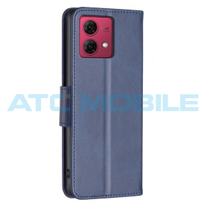 Pouzdro Shield4U Motorola Moto G84 5G Lambskin Texture otev&iacute;rac&iacute; modr&eacute;