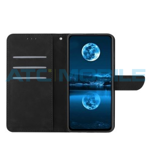 Pouzdro Shield4U Motorola Moto G85 5G (XT2427-3) Stitching Embossed otev&iacute;rac&iacute; čern&eacute;