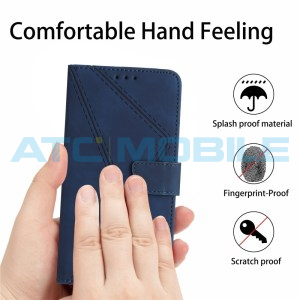 Pouzdro Shield4U Motorola Moto G85 5G (XT2427-3) Stitching Embossed otev&iacute;rac&iacute; modr&eacute;