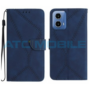 Pouzdro Shield4U Motorola Moto G85 5G (XT2427-3) Stitching Embossed otev&iacute;rac&iacute; modr&eacute;