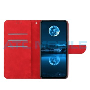 Pouzdro Shield4U Motorola Moto G85 5G (XT2427-3) Stitching Embossed otev&iacute;rac&iacute; červen&eacute;
