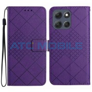 Pouzdro Shield4U Motorola Moto G86 5G, G86 Power 5G (XT2527) Grid Texture fialov&eacute;