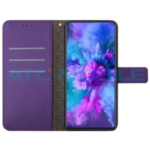 Pouzdro Shield4U Motorola Moto G86 5G (XT2527) Grid Texture fialov&eacute;