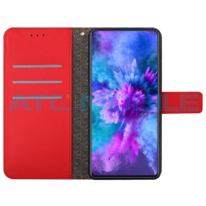 Pouzdro Shield4U Motorola Moto G86 5G (XT2527) Grid Texture červen&eacute;