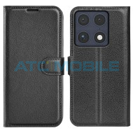 Pouzdro Shield4U Motorola Signature (XT2603) Litchi Texture otev&iacute;rac&iacute; čern&eacute;