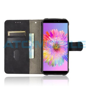 Pouzdro Shield4U Oukitel WP5, WP5 Pro Calf Texture otev&iacute;rac&iacute; čern&eacute;