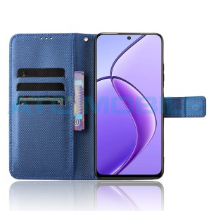 Pouzdro Shield4U Realme 12 5G (RMX3999), Realme 12X 5G (RMX3997) Diamond Texture otev&iacute;rac&iacute;, modr&eacute;