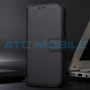 Pouzdro Shield4U Realme 12+ 5G (RMX3867) Diamond Texture otev&iacute;rac&iacute;, čern&eacute;