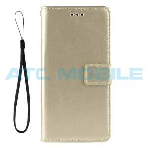 Pouzdro Shield4U Realme 8i (RMX3151) Horse Texture zlat&eacute;