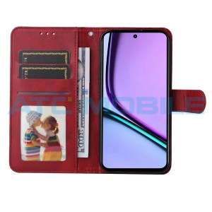 Pouzdro Shield4U Realme C67 (RMX3890) Calf Texture červen&eacute;