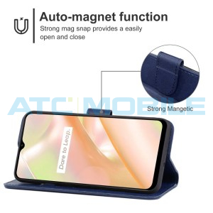 Pouzdro Shield4U Realme C33 (RMX3624) otev&iacute;rac&iacute; modr&eacute;