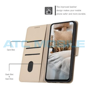 Pouzdro Shield4U Realme C75 (RMX3941) Kitten otev&iacute;rac&iacute; b&eacute;žov&eacute;
