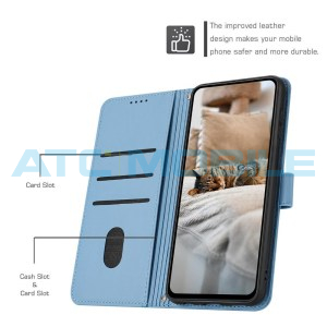 Pouzdro Shield4U Realme C75 (RMX3941) Kitten otev&iacute;rac&iacute; světle modr&eacute;