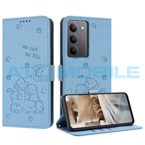 Pouzdro Shield4U Realme C75 (RMX3941) Kitten otev&iacute;rac&iacute; světle modr&eacute;