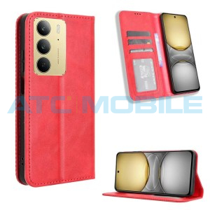 Pouzdro Shield4U Realme C75 (RMX3941) Magnetic Buckle otev&iacute;rac&iacute; červen&eacute;