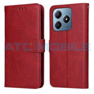 Pouzdro Shield4U Realme Note 60 (RMX3933), C61, C63 (RMX3939) Classic Calf červen&eacute;