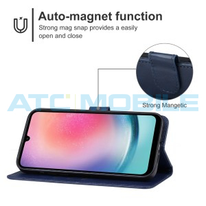 Pouzdro Shield4U Samsung Galaxy A25 5G (SM-A256) otev&iacute;rac&iacute; modr&eacute;
