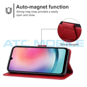 Pouzdro Shield4U Samsung Galaxy A25 5G (SM-A256) otev&iacute;rac&iacute; červen&eacute;