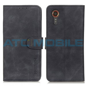 Pouzdro Shield4U Samsung Galaxy XCover 7 (SM-G556B) Retro Texture otev&iacute;rac&iacute; čern&eacute;