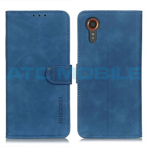 Pouzdro Shield4U Samsung Galaxy XCover 7 (SM-G556B) Retro Texture otev&iacute;rac&iacute; modr&eacute;