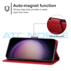 Pouzdro Shield4U Samsung Galaxy S23 FE (SM-S711B) otev&iacute;rac&iacute; červen&eacute;