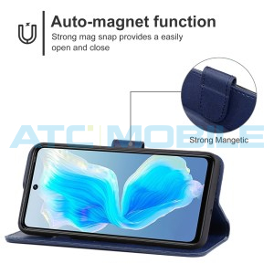Pouzdro Shield4U Tecno Camon 18, 18P otev&iacute;rac&iacute; modr&eacute;