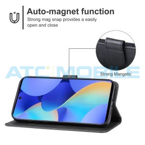 Pouzdro Shield4U Tecno Spark 10 Pro otev&iacute;rac&iacute; čern&eacute;