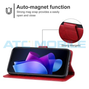 Pouzdro Shield4U Tecno Spark 10, 10C otev&iacute;rac&iacute; červen&eacute;