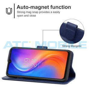 Pouzdro Shield4U Tecno Spark 8T otev&iacute;rac&iacute; modr&eacute;