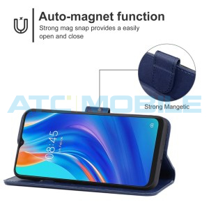 Pouzdro Shield4U Tecno Spark 9 Pro otev&iacute;rac&iacute; modr&eacute;