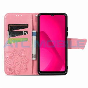 Pouzdro Shield4U T Phone 2 5G (2024) Butterfly Flower Texture otev&iacute;rac&iacute; růžov&eacute;