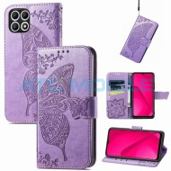 Pouzdro Shield4U T Phone 2 Pro 5G (2024) Butterfly Flower Texture otev&iacute;rac&iacute; fialov&eacute;