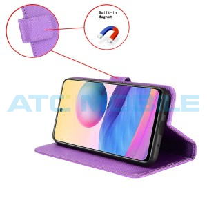 Pouzdro Shield4U T Phone 3 5G (2025) Diamond Texture otev&iacute;rac&iacute; fialov&eacute;