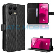 Pouzdro Shield4U T Phone 3 Pro 5G (2025) Diamond Texture otev&iacute;rac&iacute; čern&eacute;