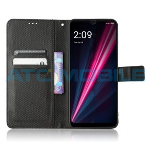 Pouzdro Shield4U T Phone Pro 5G (2023) Diamond Texture otev&iacute;rac&iacute; čern&eacute;