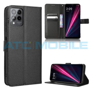 Pouzdro Shield4U T Phone Pro 5G (2023) Diamond Texture otev&iacute;rac&iacute; čern&eacute;