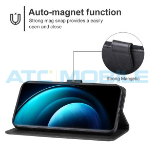 Pouzdro Shield4U Vivo X100 Pro otev&iacute;rac&iacute; čern&eacute;