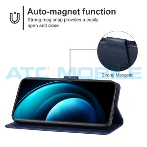 Pouzdro Shield4U Vivo X100 Pro otev&iacute;rac&iacute; modr&eacute;