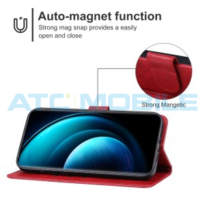 Pouzdro Shield4U Vivo X100 Pro otev&iacute;rac&iacute; červen&eacute;