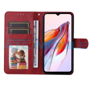 Pouzdro Shield4U Xiaomi Redmi 12C, 11A 4G Calf Texture červen&eacute;
