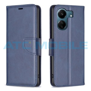 Pouzdro Shield4U Xiaomi Redmi 13C 4G, 5G Lambskin Texture otev&iacute;rac&iacute; modr&eacute;