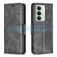 Pouzdro Shield4U Xiaomi Redmi 15 5G Lambskin Texture otev&iacute;rac&iacute; čern&eacute;