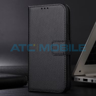 Pouzdro Shield4U ZTE Blade A54 Diamond Texture otev&iacute;rac&iacute; čern&eacute;