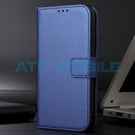 Pouzdro Shield4U ZTE Blade A54 Diamond Texture otev&iacute;rac&iacute; modr&eacute;
