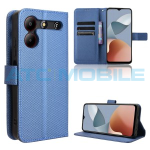 Pouzdro Shield4U ZTE Blade A54 Diamond Texture otev&iacute;rac&iacute; modr&eacute;
