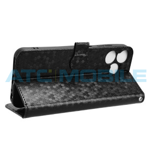 Pouzdro Shield4U ZTE Blade V50S Honeycomb otev&iacute;rac&iacute; čern&eacute;