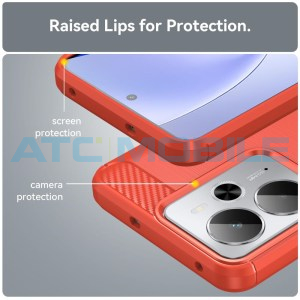 Shield4U Carbon Fiber Case Realme 14T 5G červen&eacute;