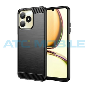 Shield4U Carbon Fiber Case Reallme Note 50 (RMX3834) čern&eacute;