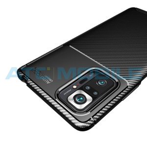 Shockproof Carbon Fiber Shield4U kryt Xiaomi Redmi Note 10 4G čern&yacute;